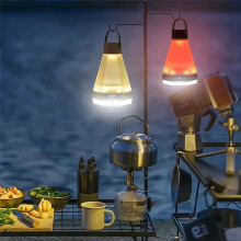 Oplaadbare LED-Kampeerlamp, Hangende Sfeerlamp voor Buiten met Verstelbare Helderheid, Ideaal voor Gebruik op de Camping A