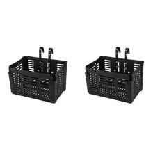 2X Vikbar MTX Bakre Cykelkorg, Svart, 31,5 X 22,5 X 20,5 Cm/12,4 X 8,8 X 8,0 Tum (ÖPpen) Universella Cykelkorgar, CykelföRvaring