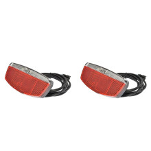 2X Ebike Tail Light Electric Bike Tail Light Input 6V-48V LED Light with Bicycle Reflector Electric Bike Tail Light