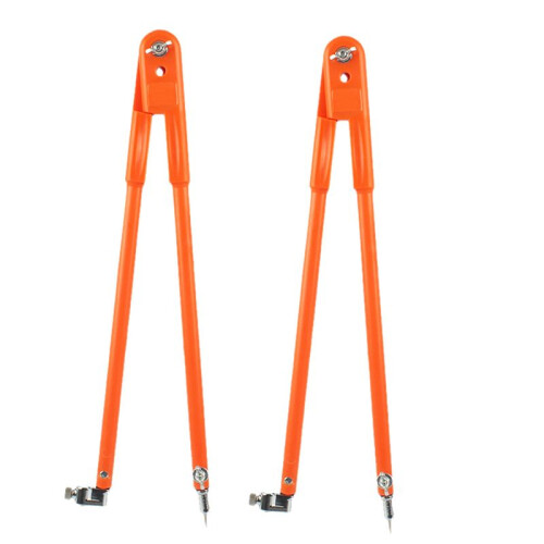 2X Large Size Carpenter Precision Pencil Compasses Large Diameter Adjustable Dividers Marking and Scribing Compass 1
