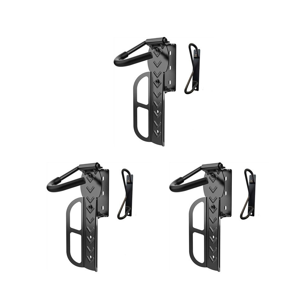 3 Pack Swivel Bike Rack Garage Wall Mount Bike Hangers For Garage Bike Rack Bicycle Storage Vertical Bike Rack 4713683834720
