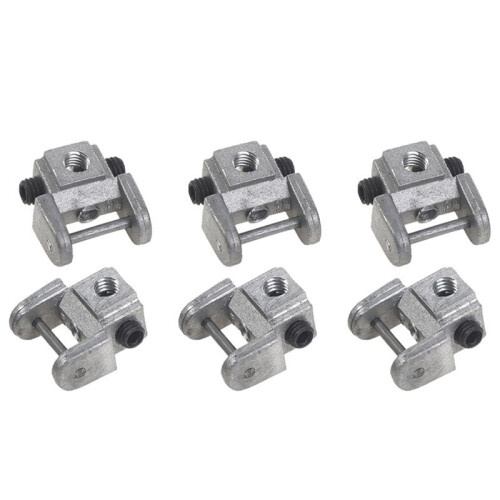 6Pcs Scroll Saw Blades Holders Conversion Kits Pin-Less Adapter Metal Upper/Lower Blade Holders