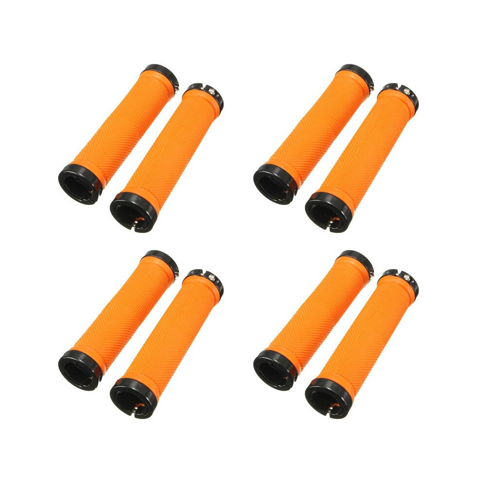 4 Pair Bicycle Handle Grip Mtb Bmx Bike Handlebar Grips Orange 6033019132916
