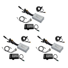 3X Three Mode Ebike Sine Wave Controller 24V/36V/48V 17A with S866 LCD Display Waterproof Connector for 350W Ebike