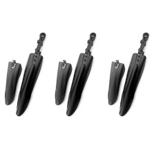 6X Svart Mountainbike Cykelvägdäck Fram Bak Stänkskärm Stänkskärm Set Mud Guard Stora Flygande Fiskar