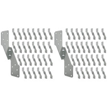 100 Pezzi di Fascette Resistenti H2.5A, Fascette per Uragani Resistenti In Acciaio Zincato A CALDO, Cinghie per Uragani, Tralicci/Fascette per Travi
