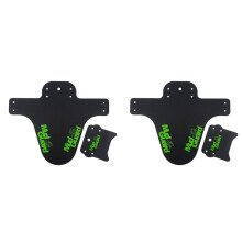 2X Bicycle Fenders Plastic Bike Mudguard Mtb Bike Wings Mud Guard Cycling Accessories for Bicycle Pattern-Green