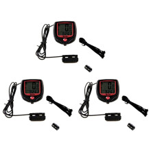 3X Wasserdichter Fahrrad Computer Fahrrad Messer Kilometer Zähler Tachometer LCD Display Fahrrad Computer Velocimetro Kabelgebundene Stoppuhr