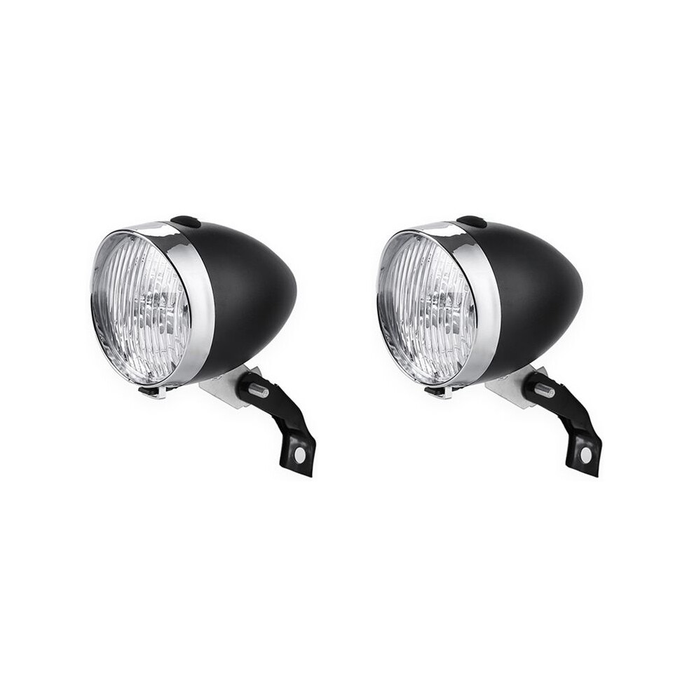 Photos - Climbing Gear 2X Bike Headlights Mountain Bike Retro Headlights 3LED Riding Lights Front Lights Night Riding Equipment Black