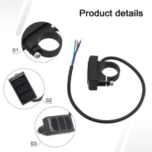 2X Schalter-Steuerknopf für Elektrofahrräder, Lenkermontage, Split-Meter-Schalter, Knopf für LCD-Meter, E-Bike-Zubehör