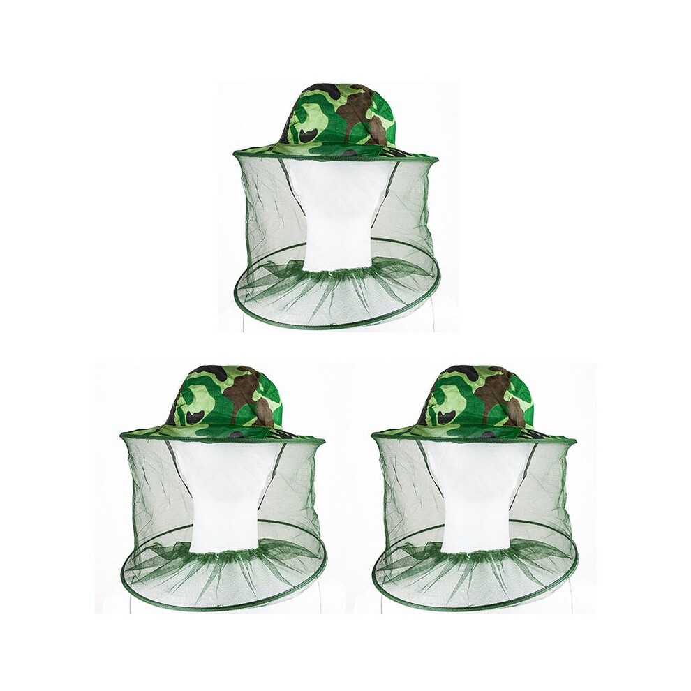 3X Beekeeper Antimosquito Bee Bug Insect Fly Mask Cap Hat with Net Mesh Face Protection