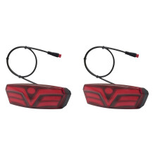 2X LED-Mountainbike-Gepäckträgerleuchte, Wasserdichtes Reflektierendes Rücklicht für Den Fahrradrücksitz, Sicherheitswarnung bei Nachtfahrten