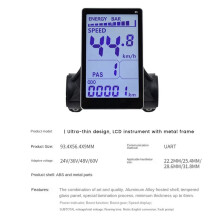 3X M5 Elektrische Fiets LCD Display Meter 24V 36V 48V 60V E Scooter LCD Panel Scherm voor Berg Elektrische Fiets (5PIN)