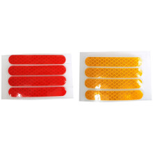 8 Pcs Front Rear Wheel Cover Protective Shell Reflective Sticker for Max G30, 4 Pcs Red & 4Pcs Yellow