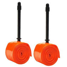 2Pcs Ultralight Bike Tpu Inner Tube 700 X 18-32C Road Bicycle Tire Tube Length 65mm Length French Super Light Tube