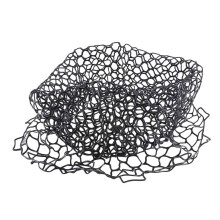 Zusammenklappbares Ersatz-Fischernetz, VerschleißFestes Gummigeflecht, Fischfang, Multifunktionales Tauchnetz, Schwarz, 55 cm