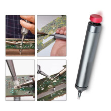 Solder Sucker - No Clog Aluminum Desoldering Pump with Strong Vacuum Suction,Heat Resistant Elastic Silicone Tube