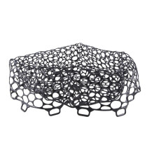 Zusammenklappbares Ersatz-Fischernetz, VerschleißFestes Gummigeflecht, Fischfang, Multifunktionales Tauchnetz, Schwarz, 32 cm