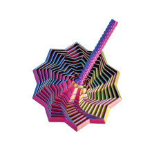 Small Sensory Fidget Spinner C9 for Stress Relief and Focus, Compact ColorMatched Toy with Handles