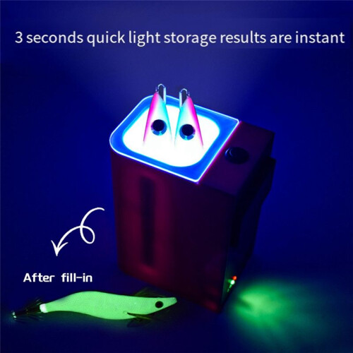 LED-Eisenplatten-Köderfülllicht, UV-Pailletten-Köderfülllicht, Wasserdichtes USB-Ladegerät für Outdoor-Angelwerkzeug, Rosa 2