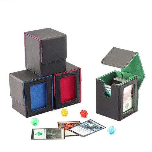 Card Storage Box for Trading Cards ,Card Deck Box with Display Window Card Deck Case Card Deck Box 2