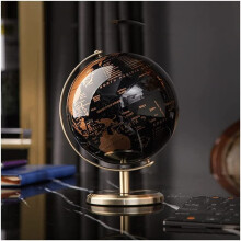 Antique 5.5 Inch 360 Rotating World Globe with Vintage Decorative Design for Desk or Study