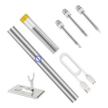 Wireless Charging Soldering Iron Kit with 3 Tips, Rapid HeatUp, AutoSleep for DIY Repairs
