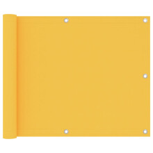 vidaXL Balcony Screen Yellow 75x600 cm Oxford Fabric Outdoor Privacy Fence