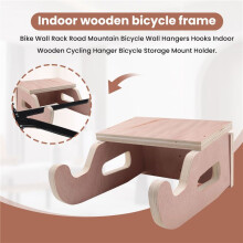 Bike Wall Rack Road Mountain Bicycle Wall Hangers Hooks Indoor Wooden Cycling Hanger Bicycle Storage Mount Holder