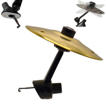 Mini Drum Cymbal for Car Air Vent Decoration Gold, Durable Metal Pad, Easy Clip Universal Fit