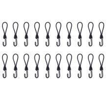 Tent Elastic Rope Hook Multifunctional Outdoor Camping Rainproof Tent Fixing Rope Tent Rope Tie Quick Buckle Hook,Black