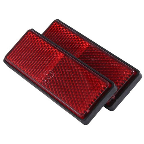 10Pair Rectangle Red Reflectors Universal for Motorcycles ATV Bikes Dirt Bikes 1
