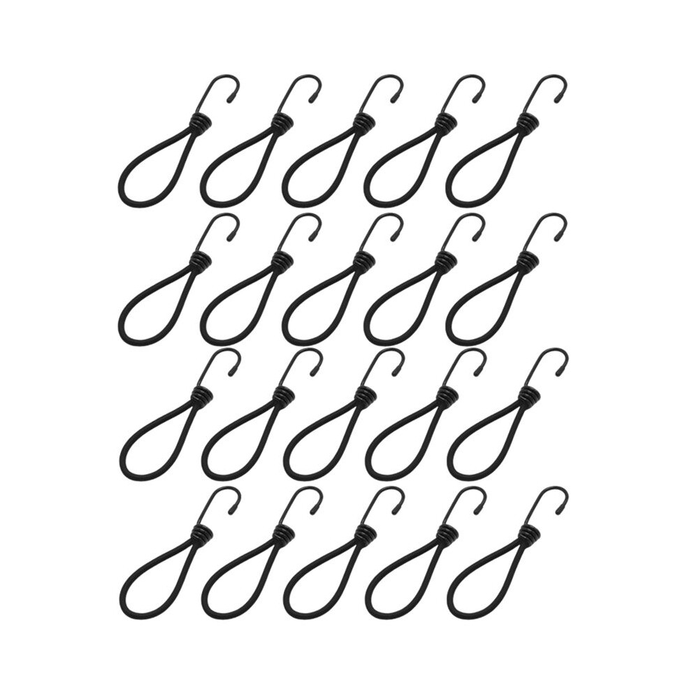 Camping Tent Elastic Rope Buckle Fixed Binding Belt Elastic Rope Hook Camping Canopy Accessories Pull Rope Black 6033887330438