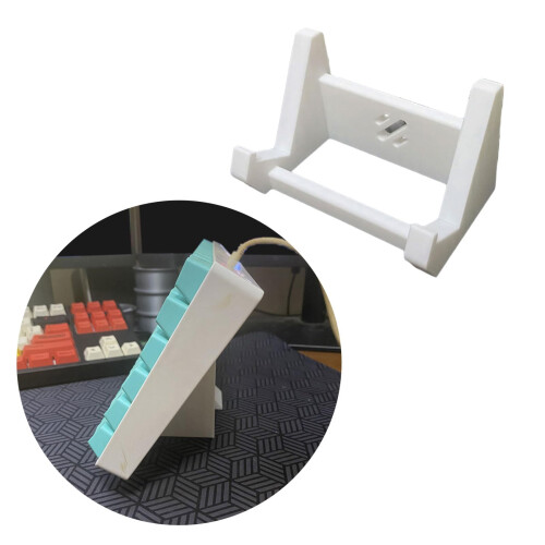 White Mechanical Keyboard Stand Ergonomic Holder Adjustable SpaceSaving Minimalist Desktop 1