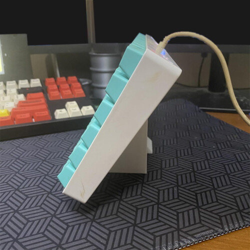 White Mechanical Keyboard Stand Ergonomic Holder Adjustable SpaceSaving Minimalist Desktop 2