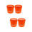 4Pièces Seaux Orange Résistants Pour Stockage 9