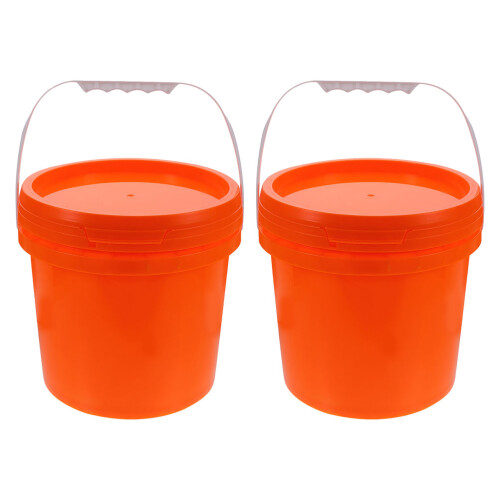 4Pièces Seaux Orange Résistants Pour Stockage 1