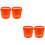 4Pièces Seaux Orange Résistants Pour Stockage 8