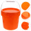 4Pièces Seaux Orange Résistants Pour Stockage 11