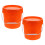 4Pièces Seaux Orange Résistants Pour Stockage 3
