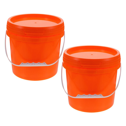 4Pièces Seaux Orange Résistants Pour Stockage 2