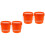 4Pièces Seaux Orange Résistants Pour Stockage 6