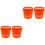 4Pièces Seaux Orange Résistants Pour Stockage 5