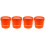 4Pièces Seaux Orange Résistants Pour Stockage 4