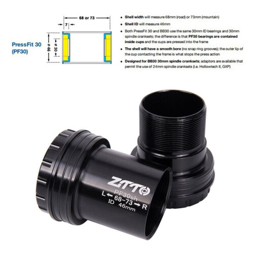 ZTTO Press-Fit Bicycle Bottom Bracket Locking Middle Bracket Suitable for Mountain Bikes and Road Bikes (Ceramic Model) 2