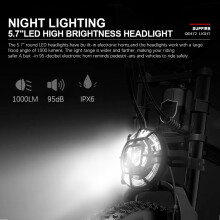 Electric Bicycle Snowmobile Horn Headlights 36V/48V/60V/72V Night Safe Riding E-Bike Front Headlight