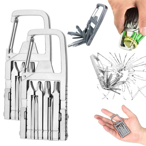 2pcs  Multi Tool, 12 in 1  Folding Multi Function Tool Needle Nose Pliers, Keychain, Bottle Opener, Pocket Size 1