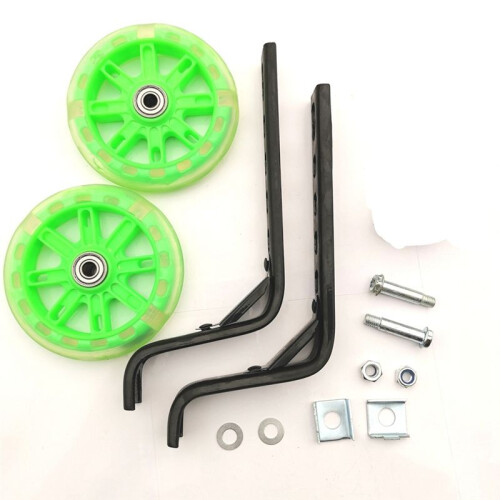 Kit de Suporte para Roda de Treinamento de Bicicleta Infantil para Bicicletas Infantis de 12/14/16/18/20 Polegadas, Preto 1