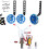 Kit de Suporte para Roda de Treinamento de Bicicleta Infantil para Bicicletas Infantis de 12/14/16/18/20 Polegadas, Vermelho 7