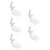 5Pcs Household Dumpling Plastic Presser White Manual Dough Press Tool 5